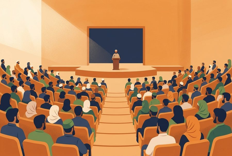 رسم توضيحي لمحاضرة عامة