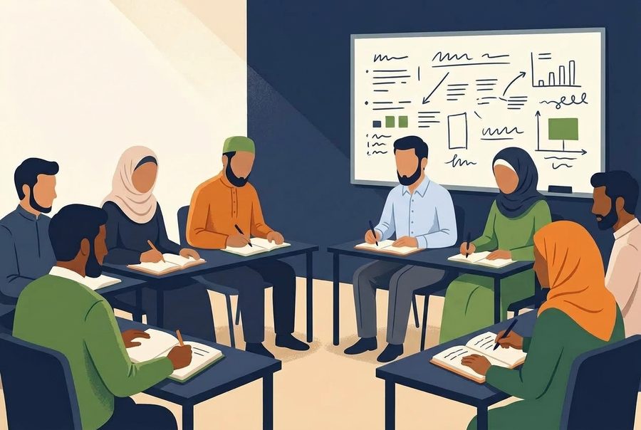رسم توضيحي لبرنامج تدريبي للدعاة